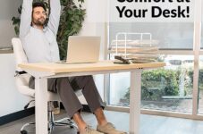 ComfiLife Foot Rest Under Desk for Office Use – Adjustable Height Memory Foam Foot Stool Under Desk for Office Chair & Gaming Chair – Ergonomic Under...